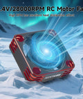2 Pack 30mm RC Motor Heatsink Cooling Fan For 1X8 1X10 1X12 Scale RC Cars Trucks Buggy Truggy 540 550 Brushless Motors Up To 28000 RPM Red Durable Aluminum Heatsink For Strong Heat Dissipation And Easy Mount in icy landscape