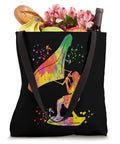 Watercolor Colorsplash Wingfoiling Tote Bag showcasing a man wingboarding design for wing foil fans, 16 by 16 inch