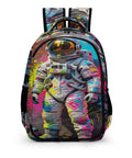 Graffiti Alley Spaceman Printed Backpack For Everyday Use Unisex Large Capacity Daypack Dope Durable Polyester Build