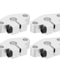 Aluminum Linear Motion Rod Rail Clamping Guide Support No Fuss Mounting For 8mm Shaft Four Pack Corrosion Resistant High Precision Components For CNC Machines And DIY Projects, four aluminum clamps