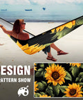 Portable Double And Single Hammock With Storage Bag For Camping, Travel, Beach, Hiking And Backyard Lounging, Sunflower Color