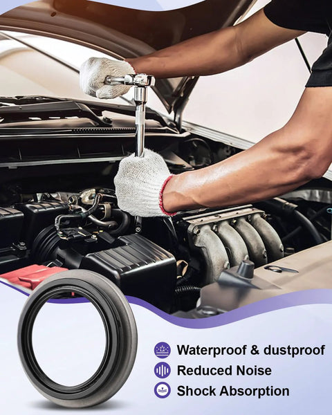 Mechanic installing Front Wheel Hub Oil Seal Replacement For Toyota 4Runner Tacoma Tundra Sequoia with 90316 69001 kit