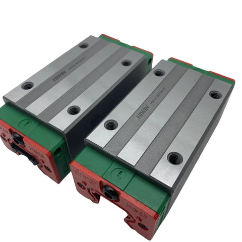 Pro Grade HGH25 Series Linear Guide With GK Block Carriage For CNC Machines, 3D Printers And Automation Systems, Self Aligning Rail Bearings For Smooth Low Play Motion In Semiconductor And Industrial Setups. twin blocks on rail