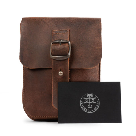 Full Grain Leather Holster Pouch Belt Clip Wallet Bag For Coins Change Headphones And Small Personal Items Handcrafted Durable Waist Pack In Bourbon Brown Durable Everyday Carry Belt Pouch For Travel Hiking Camping And Daily Use