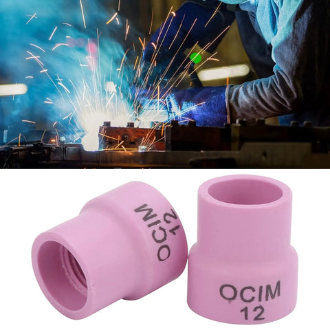 Pro Grade Ceramic TIG Cup Kit with Alumina for 0.1 Inch Torch Cups WP 17 18 26 1.6 Air Cooled TIG Welding Accessories