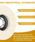 Top Shelf Natural Wool Felt Polishing Pads 4.5 Inch Angle Grinder Buffing Wheels For Car Wax Rust Stripping And Slick Mirror Finish Ultra Tough 6 Pack with stable mesh structure.