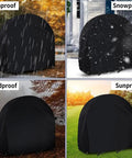 Heavy Duty 48 Inch Firewood Log Hoop Cover Outdoor Weatherproof Ring Rack Storage With Double Ended Zipper 600D Oxford UV Resistant