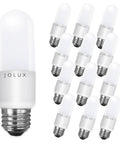 Led Stick Light Bulbs 60 Watt Equivalent 800 Lumens 5000K Daylight Non Dimmable E26 Base Enclosed Fixture Rated Pack Of 12