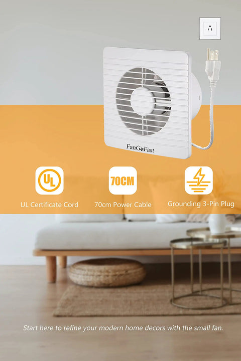 Powerful Six Inch Window Fan For Bathroom Exhaust Replacement Features High Airflow Energy Saving Motor With UL Certified Cord