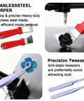 Must-Have 53 Piece 3D Printer Tool Kit showing scrapers, tweezers, and cleaning accessories for print maintenance.