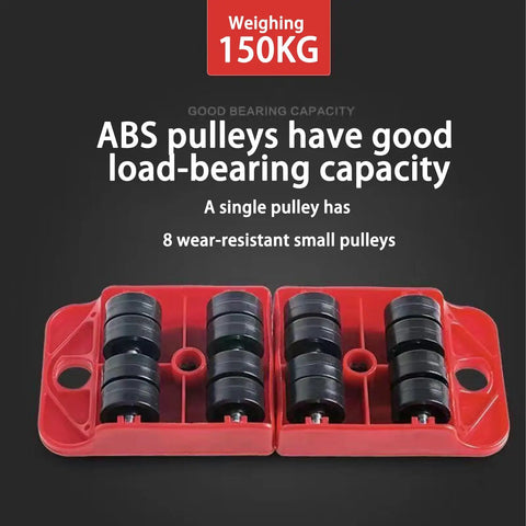 ABS pulleys with good load-bearing capacity for Heavy Duty Furniture Movers With Wheels And Glide Pads 300 Lbs Capacity tool.