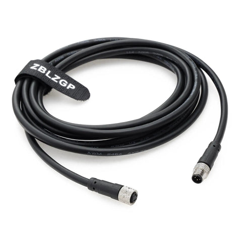 Score This Tough As Nails Heavy Duty M8 A Code 4 Pin Male To Female Extension Cable featuring IP67 waterproof shielding, 10m long.