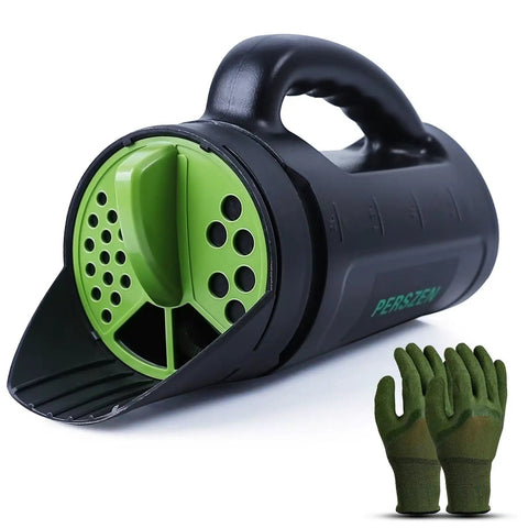 Handheld Lawn And Garden Seed Spreader For Fertilizer Grass Seed Salt Ice Melt Up To 80 Oz Capacity With Three Adjustable Openings