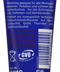 Back of the LM 48 Installation Paste For Engine And Gearbox Assembly 50g tube showing ingredients and specifications