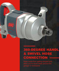1 Inch Air Impact Wrench With D Handle 2100 Ft Lbs Max Torque Heavy Duty Pneumatic Tool For Trucks Buses And Semis Quick Tire Breaker For Service Bays And On The Road with 360-degree handle