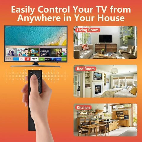 Replacement Remote For 2019-2026 Smart TVs With Voice Control being used in multiple rooms