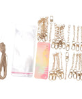 Rad Awesome 85 Piece Keychain Making Kit With 28 Lobster Clasps Extender Chains Blank Tags 5m Cotton Rope For DIY Craft Projects Party Favors Gift Making Supplies For Teens Kids Making Unique Accessory At Home Today No Stress Now. keychain kit with gold lobster clasps, extender chains, blank tag and cotton rope