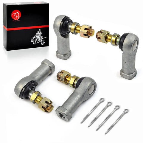 Tie Rod End Kit Beefy Left And Right For Rancher 350 400 420 Foreman 400 450 500 Recon 250 Rincon 650 680 FourTrax 200 300 TRX 250EX 250X And Rubicon Foreman Models Heavy Duty Durable Easy Install, four tie rod ends with cotter pins