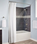 Bathroom with Single Post Hand Towel Ring For Bathroom In Spot Resist Brushed Nickel Finish No Fuss Easy Install Sage Style.