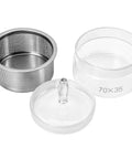 Watch Parts Cleaning Jar With Stainless Steel Mesh Strainer Glass Cleaning Container For Maintenance And Modifications Small Parts Organizer For Screws Earrings 7cm By 3.5cm Lid Included.
