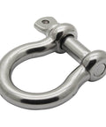 Bow Shackle Three Quarter Inch Stainless Steel Marine Grade 316 Heavy Duty Two Pack For Boat Tie Downs And Towing 5500 Lb Working Load Limit Not For Overhead Lifting