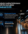 Boss Grade Android 16 Handheld Barcode Scanner For Enterprise shown with Qualcomm 8-core processor and Android 16 OS features