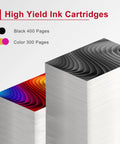 275XL 276XL Ink Cartridge Replacement Kit For Canon Pixma Printers, showing high-yield black and color page capacity charts