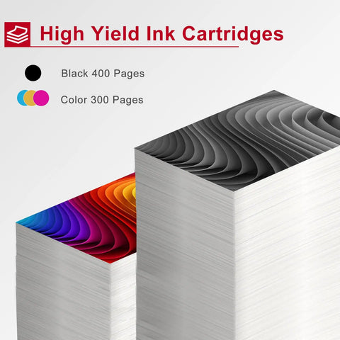 275XL 276XL Ink Cartridge Replacement Kit For Canon Pixma Printers, showing high-yield black and color page capacity charts