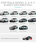 Image of vehicles compatible with Beast Mode Ccs To Nacs Adapter For Tesla Model 3 X Y S Plus All North American Evs.