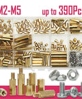 Brass Hex Spacer Kit M2 M3 M4 M5 For DIY Electronics PCB Board Standoffs Drone Quadcopter Mounts Pillar Spacers 3 Set Pack For Computer Projects And Dope Pro Builds, organizer view