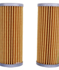 2 Pack Fuel Filter Element For John Deere Tractors 655 670 755 756 770 850 855 856 950 1023E M801101 CH10479 closeup view