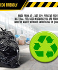 42 Gallon Beefy Heavy Duty Trash Bags With Flap Ties 3 Mil Thick Black Industrial Garbage Bags for Construction in warehouse