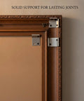 Z-Shaped Corner Brackets For Furniture And Cabinet Repairs on wooden frame, heavy-duty stainless steel reinforcement plates visible.