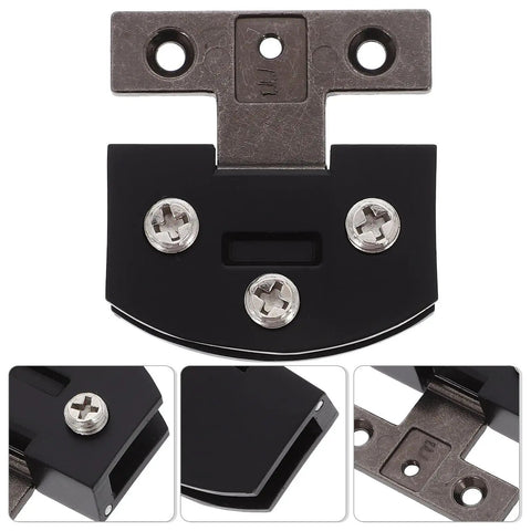 Hassle Free Adjustable Glass Cabinet Hinges For Tempered Frameless Doors With No Mess Install In Matte Black Finish design close-up.