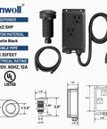Garbage Disposal Air Switch Kit Dual Outlet Design For Sink Top Waste Disposer On And Off Button Brass Cover UL Listed