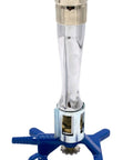 Meker Bunsen Burner For Natural Gas With Flow Control Flame Stabilizer Air Adjustable Cast Iron StabiliBase Anti Tip Design