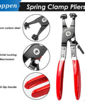 132 Piece Spring Hose Clamps Kit With Swivel Flat Band Pliers, featuring premium carbon steel and anti-slip handle.