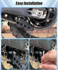 Dope Off Road Chain Guide Fit For Yozma In10 And In10 Pro Ebike showing installation with carbon black material and chain alignment.