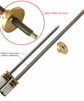 Built Different Six Volt Dc Geared Motor For Diy Lift Platforms And Conveyor Drives With Rock Solid N20 Quality Stainless Steel Frame And Fast T5 Threaded Flange Shaft Running Smooth At 120 Or 200 Rpm, detail of 4MM lead screw and threaded flange.