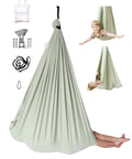 Ultimate Chill Cotton Sensory Cocoon Swing For Kids Autism And Adhd Therapy Support Indoor Outdoor Hammock in Desert Sage with child