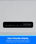 User-friendly display on Countertop Bullet Ice Maker Fast Ice 8 Bullets In 6 Minutes Up To 26 Lbs Per Day Self Cleaning.