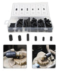Ultimate Automotive Vacuum Cap Kit 100 Pack Black Rubber Hose End For Manifold Lines And Carb Line Cover 20.5x10mm Seals Prevent Leaks Heat Resistant in storage case