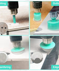 Diamond Core Drill Bit Set 11 Piece Tile Hole Saw Kit with Triangle Shank for Porcelain Granite Marble in action on tiles