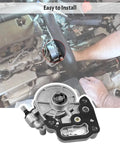 Brake vacuum pump installed in GM 1.4L/1.5L engine bay; metallic silver unit