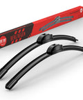 Top Shelf 22 Plus 22 Inch Windshield Wiper Blades, Heavy Duty Streak Free Rubber Set in packaged display.