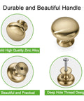10 Pack Cabinet Knobs In Champagne Bronze Heavy Duty Zinc Alloy Hardware Handles For Kitchen Cabinets Bedrooms Dressers