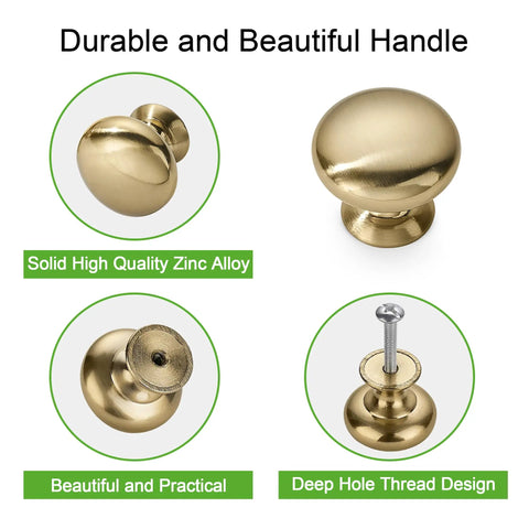 10 Pack Cabinet Knobs In Champagne Bronze Heavy Duty Zinc Alloy Hardware Handles For Kitchen Cabinets Bedrooms Dressers