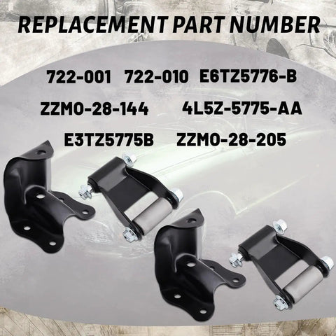 Heavy Duty Rear Leaf Spring Shackles And Hanger Bracket Repair Kit Fits Ford Ranger 1986 2011 And Mazda B2300 B3000 B4000 B2500