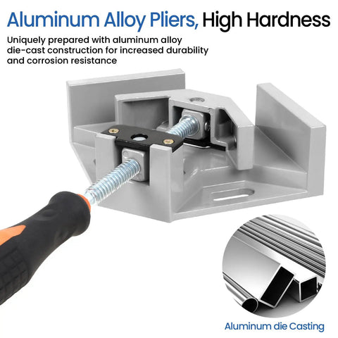 Heavy Duty Corner Clamp 4 Pack 90 Degree Right Angle Clamp With Adjustable Aluminum Alloy Swing Jaw And Single Handle