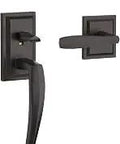 Front Entry Handleset With Lever And SmartKey Rekey Deadbolt, Microban Protection, Venetian Bronze Finish, Two Bore Holes